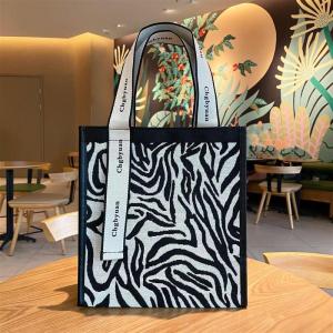 กระเป๋าสะพายไหล่ผ้าลายม้าลายแฟชั่น กระเป๋าใส่เอกสารแบบพกพาสำหรับใช้ไปทำงาน กระเป๋าเดินทางสำหรับคุณแม่ กระเป๋าทรงสี่เหลี่ยมขนาดกลาง