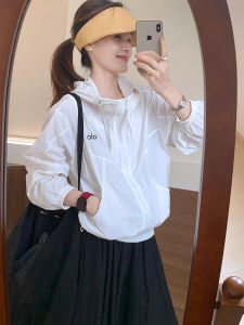 Summer 2025 Womens Loose Casual Slimming Thin Hooded Sun Protection Clothing Simple Style High-End Feeling Top Coat
