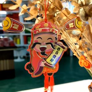 Set 6 dây treo hình ông thần tài trang trí Tết sum vầy siêu to dày dặn rất đẹp (có loại nam châm)