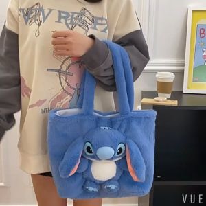 Túi Tote Học Sinh Đính Gấu Cỡ Lớn Vải Nhung Lông Mềm Mịn Phong Cách Hàn Quốc Dễ Thương