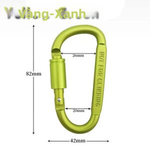 Hợp Kim Nhôm Khóa Hình Chữ D Carabiner Móc Khóa Di Động Nhiều Màu Sắc Cho Các Hoạt Động Du Lịch Cắm Trại Ngoài Trời