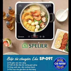 Bếp điện từ đơn Spelier SP-09T công suất 2000W bảo hành 3 năm - Hàng chính hãng chuẩn Đức