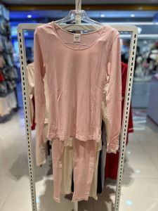 Silky Smooth Milk Silk Thin Long Sleeve Ladies Thermal Wear Autumn Clothes Long Pants Youth Polyester Spandex Single Layer Warmth