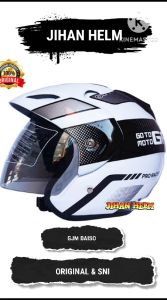 HELM DEWASA DAISO GP WHITE CEWEK COWOK ORIGINAL SNI TERMURAH