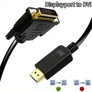 1080P HD DP to DVI Adapter DisplayPort Display Port to DVI Cable Adapter Converter Male to Female for Monitor ProjectorDisplays