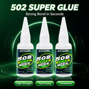 Loolifl 502 Super Glue Instant Strong Adhesive Fast Dry Transparent Glue for Plastic Wood Metal Rubber Ceramic DIY Repair Glue