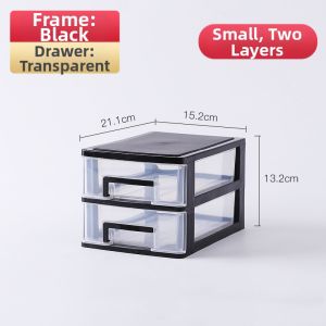 ZHIZHOU | Desk Organizer Clear Plastic Drawer Style