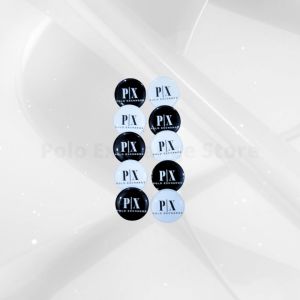 Pin Bros Logo Polo Exchange Premium Elegan dan Berkelas Warna Hitam Putih