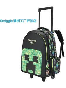 กระเป๋าเป้สะพายหลัง Smiggle ใหม่ปี 2025 สำหรับนักเรียนมัธยมต้นและมัธยมปลาย กระเป๋าเดินทางแบบพกพาพร้อมสายรัดหน้าอก ความจุขนาดใหญ่ ดีไซน์การ์ตูน