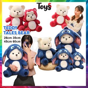 Toyss Teddy Tales Bear Red Strawberry Teddy Bear Plush Toy Cute Plushie Plushy Soft Toy Stuffed Toy Patung Comel 娃娃 变身小熊