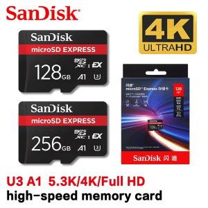 SanDisk microSD Express Card 128GB 256GB 512GB 1TB 2TB A2 5.3K NVMe TF Memory Card for Tablet UAV Switch 2 Max 880Mb/s Micro SD Card for Phone