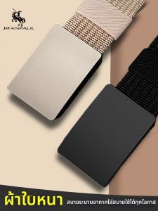 JIFANPAUL | Dây Nịt Tự Động Mới Phong Cách Dân Dã Da Vải