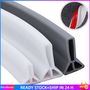 รางกั้นอาบน้ําซิลิโคนยางขนาด50-300ซม. อุปกรณ์กั้นน้ําในห้องน้ํากันน้ําห้องครัว