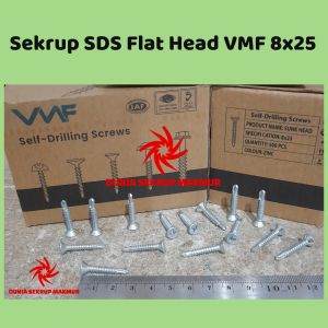 (100 pcs) Sekrup Roofing SDS FH 8x25 / Skrup Flat Head 2.5CM