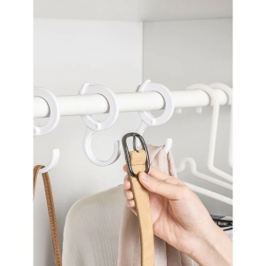 1/5pcs Multi functional S-shaped hook for storing towels bags clothes hats hanging hooks supermarket bathroom snap on hooks