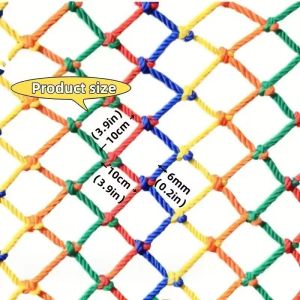 Colorful Nylon Mesh Child Safety Net Anti Falling Net Balcony Window Staircase Deck Football Field Fence Protection Baby Cat Dog