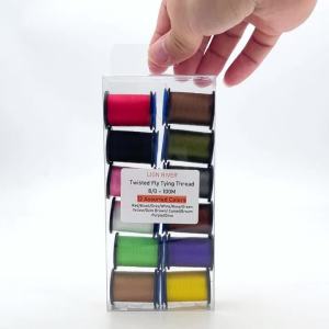 Bimoo 12 Cái/Bộ 8/0 Dây Buộc Ruồi Xoắn Cao Cấp Sợi Cao Cấp Chịu Lực Cao Dùng Cho Mồi Câu Cá Khô Ướt Nymph Streamer Cá Hồi Cá Biển Cá Sông Cá Suối