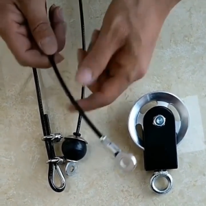 Gym Pulley Cable Steel Wire Rope Kawat Sling Baja Angkat Beban Fitness Tebal 5mm Arm Strength Pull Down Triceps Lifting Training Fitness Accessories Aksesoris 2 3 Meter