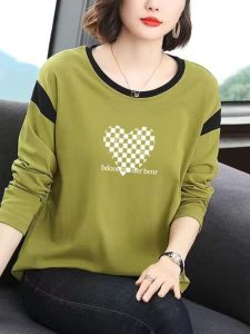 HUAXUNRAN | Cotton Long Sleeve T-shirt for Women Autumn and Spring Wear 2024 New Style