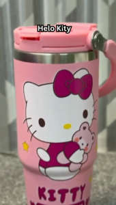 900ml Air Premium 304 Stainless Steel Printed Thermos Vaccum Tumbler Hot or Cold With Straw