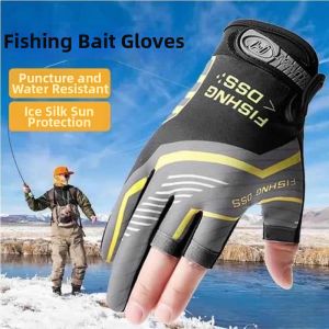 Puncture Resistant Waterproof Non Stick Fishing Glove 2-3 Fingers