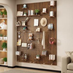 VENWOODFN | Customizable Real Wood Wall-Mounted Storage Rack
