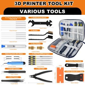 3D Printer Tools Kit 33pcs 3D Printer Accessories for All FDM/SLA Printers Includes Nozzle Cleaning Removal Scrapers