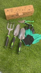 5 ชิ้น ชุดอุปกรณ์ทำสวน - วัสดุโลหะผสมแม็กนิเซียม ไม่เกิดสนิม / เซตพรวนดิน ปลูกต้นไม้ แคคตัส ชุดเครื่องมือช่าง กรรไกร พลั่ว คราด เสียม