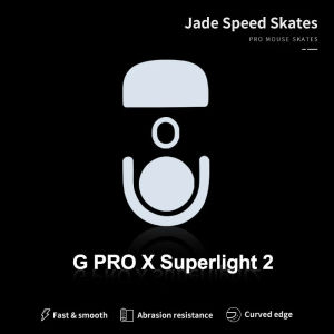 Jade Speed PTFE Mouse Skates for Logitech G Pro X Superlight 2 Rounded Edges Ultra Smooth Replacement Feet