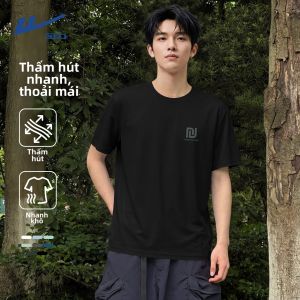 Warrior | Áo Thun Thể Thao Hấp Thận Nhanh Màu Đen cho Nam Mùa Hè