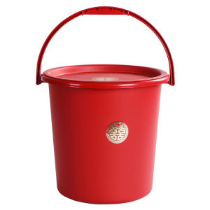 Wedding Plastic Red Basin Couple Groomsmen Bridal Trousseau Utility Items round Shape Household Cleaning Tools for Marriage