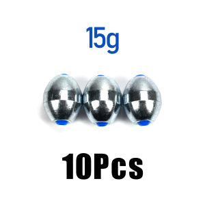 Topranc Olive Shape Sinker Fishing Weights Plastic Inner Through Hole Fishing Sinkers 3g/6g/9g/12g/15g/20g