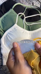 MC BR1036 BRA Fashion Korean BH Wanita Tali Silang Bahan Strech Nyaman Pad Busa Tanpa Kawat
