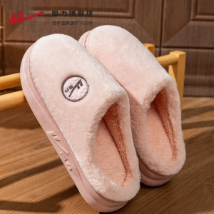 Warrior | Thick Warm House Slippers Thick Soled Fleece Padded Women
