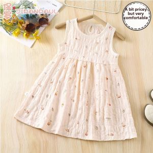 JIFANPAUL | Lightweight Cloud Soft Cotton Floral Print Childrens Chinese Style Dress