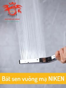 Bộ vòi sen tăng áp nhựa ABS mạ NIKEN Bát sen vuông nhiều chế độ xả nước HODABOSS