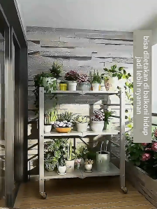 Rak Dapur Lipat Portable 5 Susun Plat Besi Tebal Beroda Serbaguna