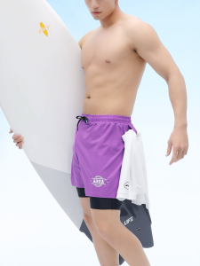 AquaPlay Mens Trendy Night Purple Quick Drying Breathable Beach Pants Outdoor Rashguards