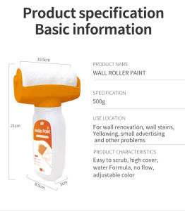 500g Wall Repair Rolling Paint Refinish Paint Roller Brush Wall Net-Odor Repair Repair Paint Wall Tool for Tile