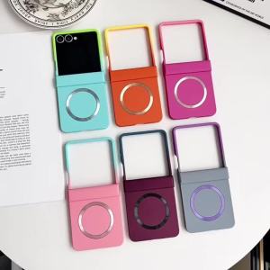 Hinge Protection Gradient Color For Magsafe Magnetic Hard PC  Shockproof Phone Case For Samsuang Galaxy Z Flip 8 7 FE 6 5 4 3