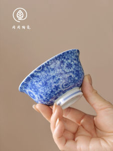 Cốc Trà Gốm Sứ Cỡ Lớn Phong Cách Trung Hoa Cổ Điển Hộp Quà Tặng Cao Cấp Cốc Trà Cọ Sát Tay Họa Tiết Hoa Dùng Trong Gia Đình