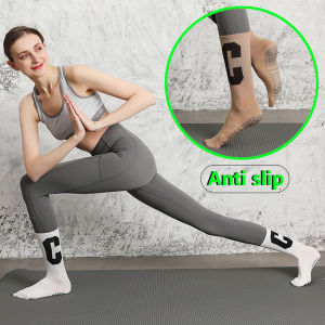 Yoga grip socks for women Cotton Floor socks womens Pilates Socks anti-slip C letter Aerobics Non-slip Sport Socks  Long tube socks Sport fitness Dancing Indoor socks