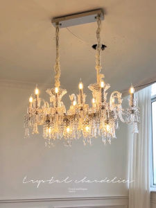 French Retro Light Luxury Modern Minimalist Crystal Chandelier
