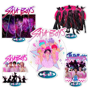 Kpop Demon Hunters Superstar Sajaboys Acrylic Desktop Stand Model  Decoration Cartoon Room Decor To Friend  Fan Christmas Gift