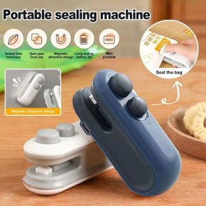 2 In 1 Portable Heat Sealer Kitchen Mini Bag Sealing Machine Rechargeable Heat Sealing Snack Sealer