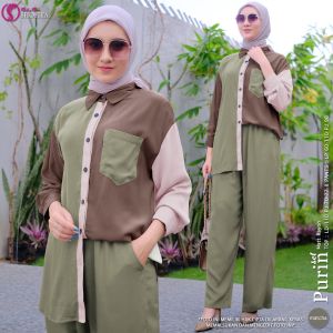 Setelan Celana & Baju Dewasa Terbaru 2022 Set Purin by Shofiya di Salamah Grosir Solo