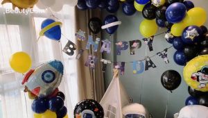 ลูกโป่งฟอยล์อลูมิเนียม รูปจรวดนักบินอวกาศ อวกาศ ขนาดใหญ่ น่ารัก ขนาดใหญ่ สําหรับตกแต่งห้อง ปาร์ตี้วันเกิด พร็อพถ่ายรูป