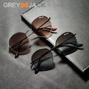 Grey Jack Kacamata Hitam Sunglasses Polarized Anti Silau UV400 Model Bulat Fashion Pria dan Wanita Simple Retro 2341