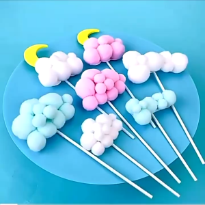 UMI MALL - Cloud Cake Decoration Sweet Birthday Anniversary Celebration Castle Full Moon Cake Decoration
