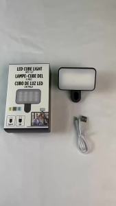 Đèn Selfie Mini Di Động Sạc Lại Được 3 Chế Độ Độ Sáng Điều Chỉnh Được Đèn LED Kẹp Cho Điện Thoại Và Máy Tính